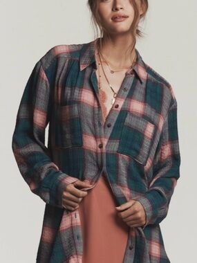 Anthropologie
The Hadley Relaxed Plaid Buttondown Shirt by Pilcro​